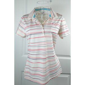 Puma Golf Shirt, Thin Horizontal Stripes. DryCell Tech For Cooling SZ-SM